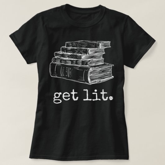 Lit with Books Funny Meme - Gift for Book Liebe T-Shirt (Design vorne)
