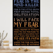 Litany Against Fear Dune 2021 Poster (Küche)