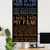 Litany Against Fear Dune 2021 Poster (Heimbüro)