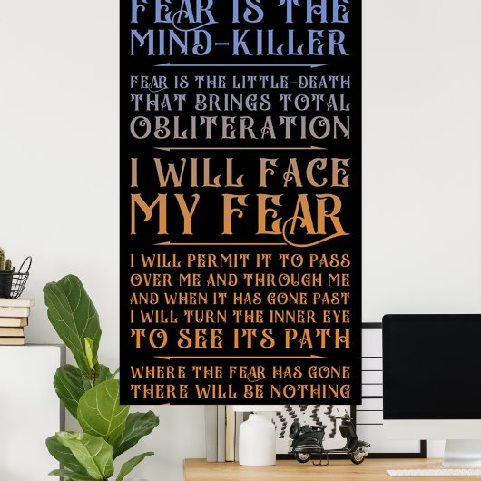 Litany Against Fear Dune 2021 Poster (Heimbüro)
