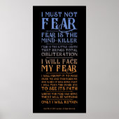 Litany Against Fear Dune 2021 Poster (Vorne)