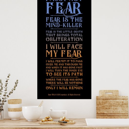 Litany Against Fear Dune 2021 Poster (Küche)