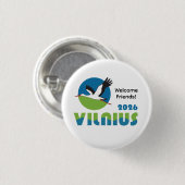 Litauen 2026 Internationaler Konventions Pin Button (Vorne & Hinten)