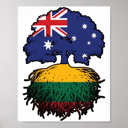Litauen Australischer Tree Poster (Vorne)