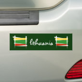 Litauen-Bürsten-Flagge Autoaufkleber (Auf Auto)