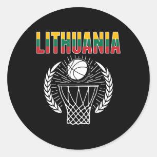 Litauen Bysketbyll Fans Jersey Litauen Sport Runder Aufkleber