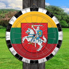 Litauen Dartboard & Litauische Flagge / Spielbrett Dartscheibe
