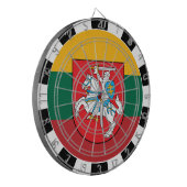 Litauen Dartboard & Litauische Flagge / Spielbrett Dartscheibe (Vorderseite Links)