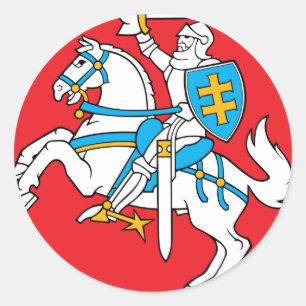 Litauen-Emblem - Wappen - Lietuvos Herbas Runder Aufkleber