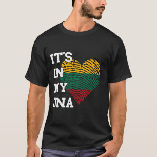 Litauen Es Ist In Meiner DNA Herz Lietuva Litauisc T-Shirt