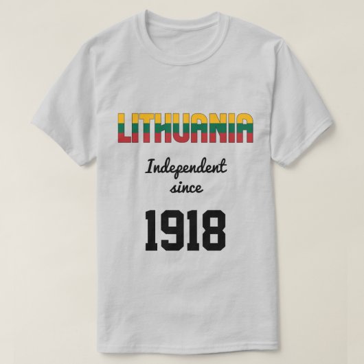 Litauen Feier zur Unabhängigkeit der Flaggen T-Shirt (Design vorne)