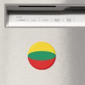 Litauen Fisheye Flag Magnet (In Situ (Geschirrspüler))