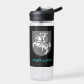 Litauen - Fitness und litauisches Wappen / Flagge Trinkflasche (Links)