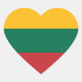 Litauen Flag Heftsticker Herz-Aufkleber (Vorderseite)