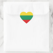 Litauen Flag Heftsticker Herz-Aufkleber (Tasche)