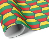 Litauen Flag Honeycomb Wrapping Paper Geschenkpapier (Rolleneckpunkt)