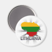 Litauen Flag Map 2.0 Magnet (Vorderseite/Rückseite)