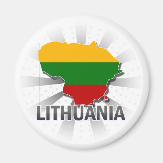 Litauen Flag Map 2.0 Magnet (Vorne)