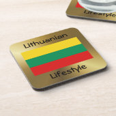 Litauen Flag+Text-Untersetzer Untersetzer (Linke Seite)