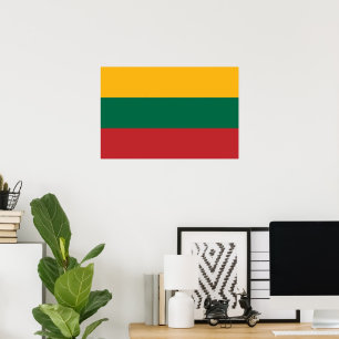 Litauen-Flagge Poster