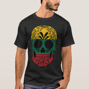 Litauen-Flagge Zucker-Schädel Litauisch Vintage T-Shirt