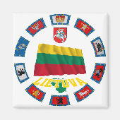 Litauen Flaggen Magnet (Vorne)