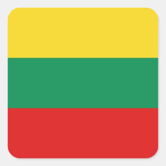 Litauen Flaggenaufkleber Quadratischer Aufkleber (Vorderseite)
