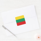 Litauen Flaggenaufkleber Quadratischer Aufkleber (Umschlag)
