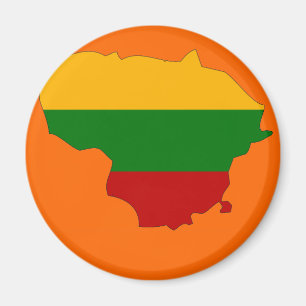 Litauen-Flaggenkarte Magnet