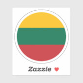 Litauen Flaggenrundkleber Aufkleber (Blatt)