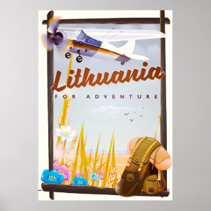 Litauen - Für ein Abenteuer-Reiseplakat Poster