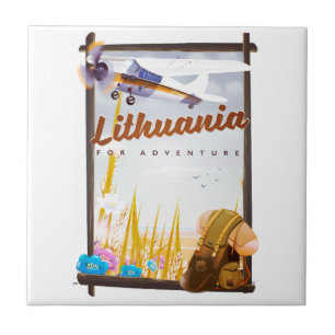Litauen - Für ein Abenteuerposter Fliese