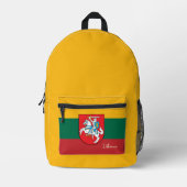 Litauen, Gelb, Rucksack, litauische Flagge Bedruckter Rucksack (Vorderseite)