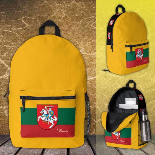 Litauen, Gelb, Rucksack, litauische Flagge Bedruckter Rucksack