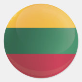 Litauen-Icon-Flagge Runder Aufkleber (Vorderseite)
