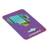 Litauen Illustriertes Reiseplakat Magnet (Rechte Seite)