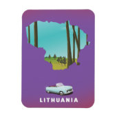 Litauen Illustriertes Reiseplakat Magnet (Vertikal)