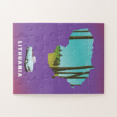 Litauen Illustriertes Reiseplakat Puzzle (Horizontal)