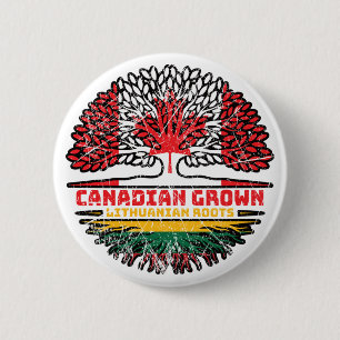 Litauen Kanada Tree Roots Button