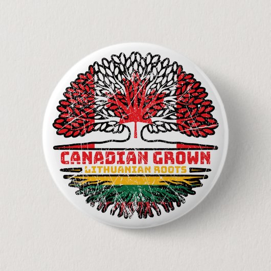 Litauen Kanada Tree Roots Button (Vorderseite)