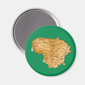 Litauen Karte Magnet (Vorderseite/Rückseite)