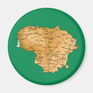 Litauen Karte Magnet