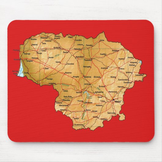 Litauen Karte Mousepad (Vorne)