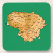 Litauen Karte Untersetzer (Vorderseite)