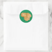Litauen Kartenaufkleber Runder Aufkleber (Tasche)