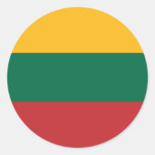 Litauen Klassischer Rundkleber für Flaggen Runder Aufkleber (Vorderseite)