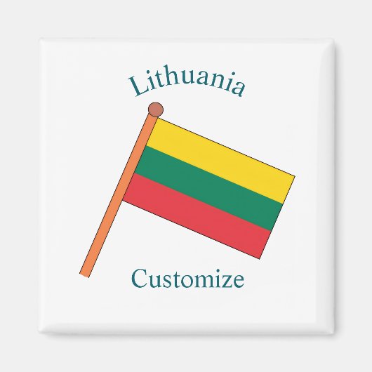 Litauen Landesflagge Thunder_Cove Magnet (Vorne)