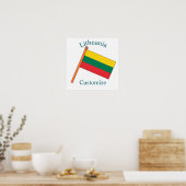 Litauen Landesflagge Thunder_Cove Poster (Küche)