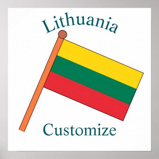 Litauen Landesflagge Thunder_Cove Poster (Vorne)