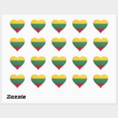 Litauen Liebe Flaggenstempel Herz-Aufkleber (Blatt)